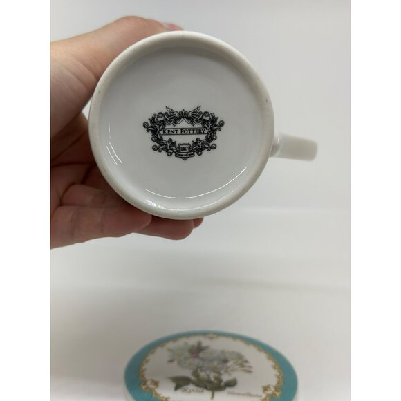 Rosa Novelliana 4.25" Kent Pottery Floral Porcelain Mug w/ Floral Lid Tea Time - Picture 7 of 9